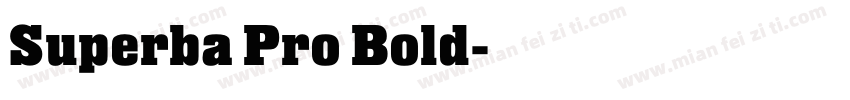 Superba Pro Bold字体转换